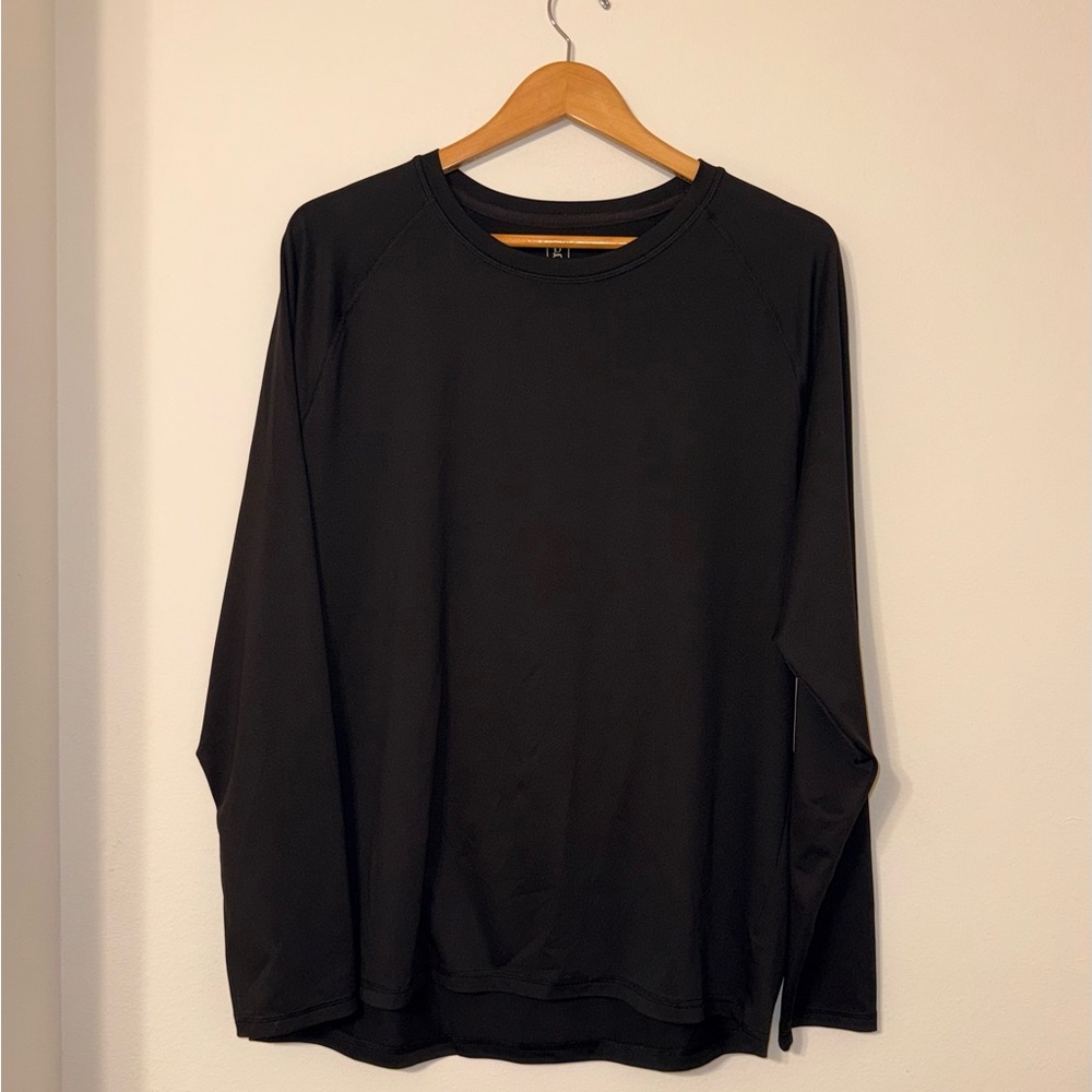 George Performance Long Sleeve Shirt Mens XL Black Stretch Athletic Casual